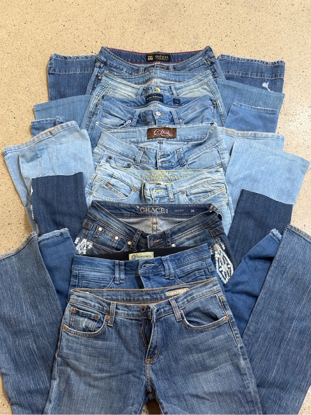 Women’s jeans big lot - Mixed Blue Washes of bootcut and skinny